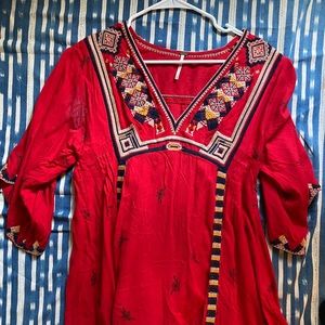 Free People Summer Dress Red Size 0